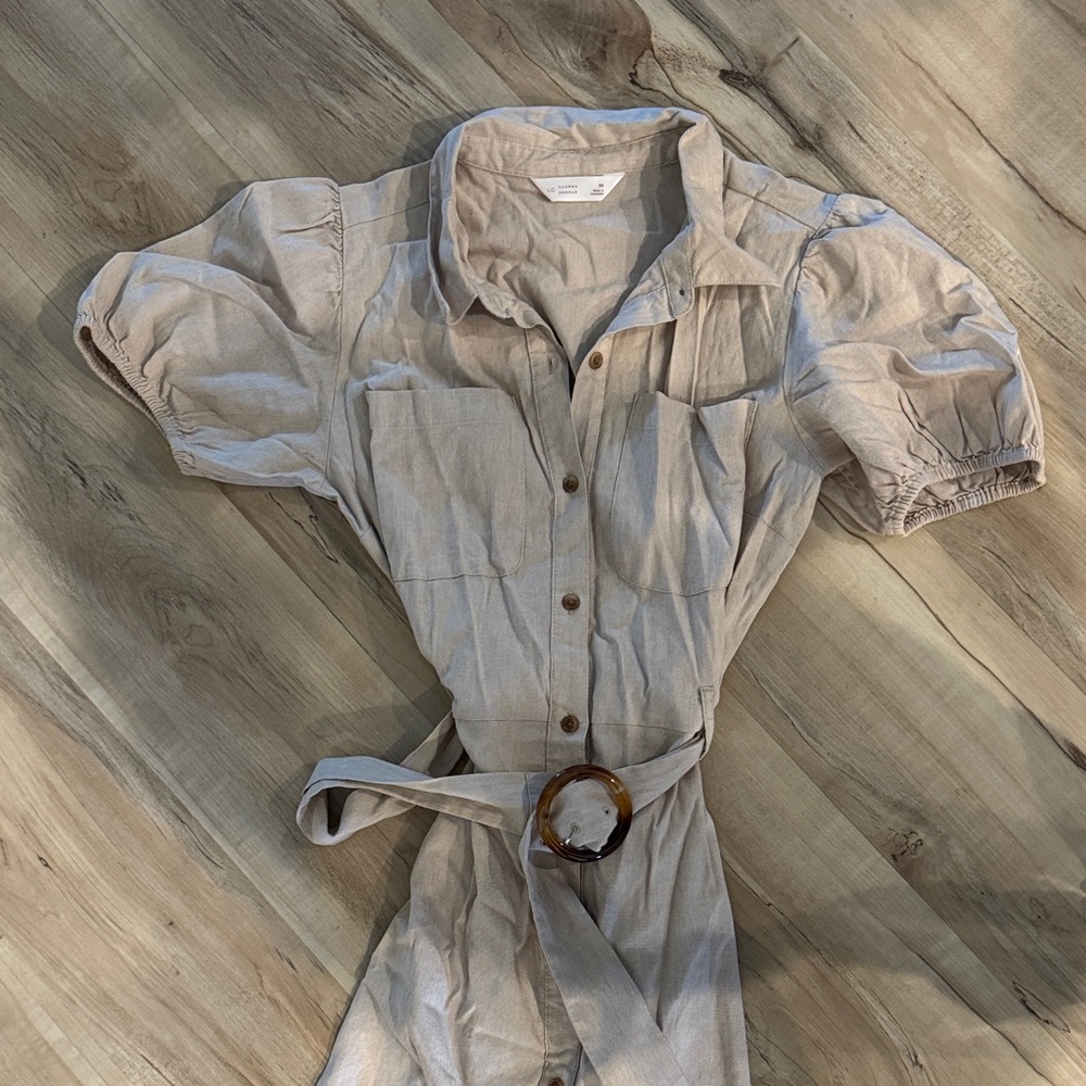 LC Lauren Conrad Beige Midi Dress